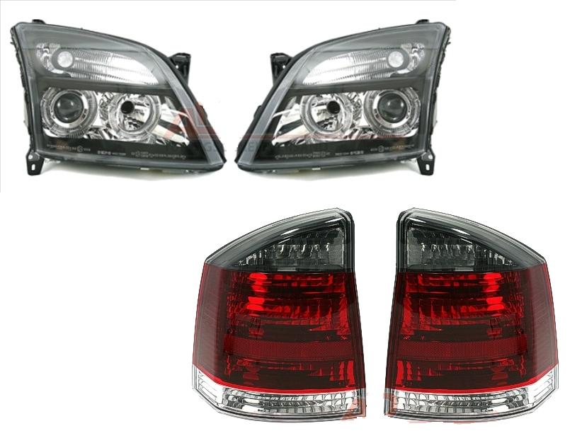 Set Scheinwerfer Angel Eyes Ruckleuchten Fur Opel Vectra C Schwarz Ebay